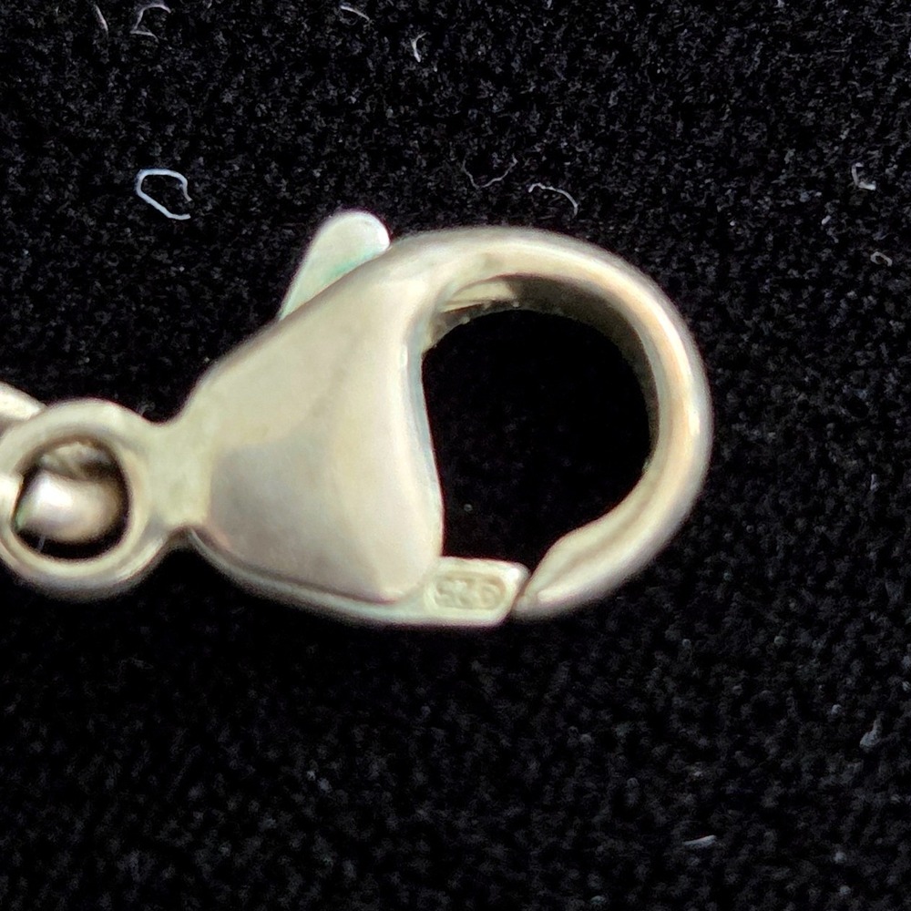 VTG Purple Peacock‎ Cultured Pearl Necklace 925 Sterling Silver Hand Knotted 18" - Picture 4 of 6